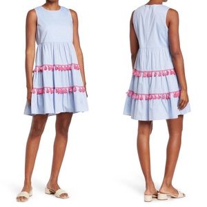Eliza J tassel tier cotton dress